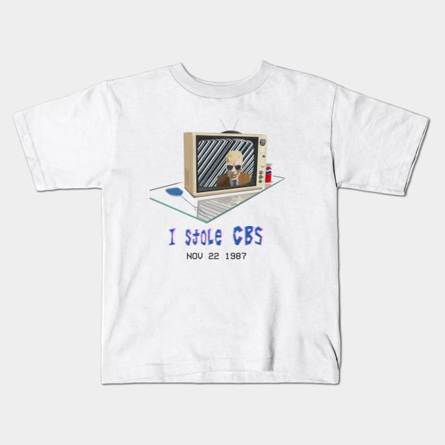 The Max Headroom incident Kids T-Shirt by GregorBurns